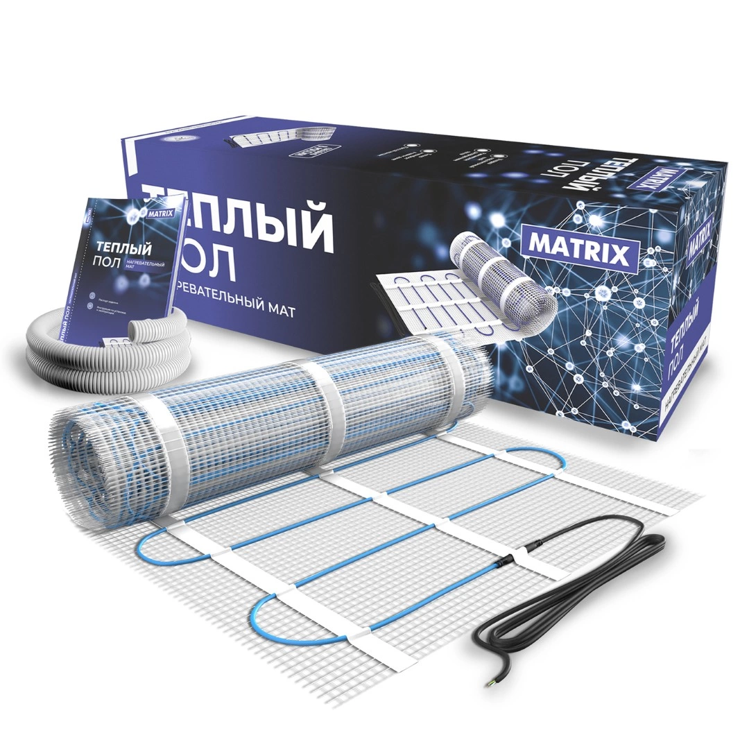 Теплый пол нагревательный мат MATRIX 2,0 кв.м